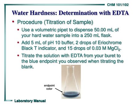 how to prepare edta solution for water hardness test|explain edta method in detail.